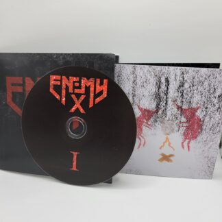 enemyX Signed Special Edition CD with the disc beside the open case